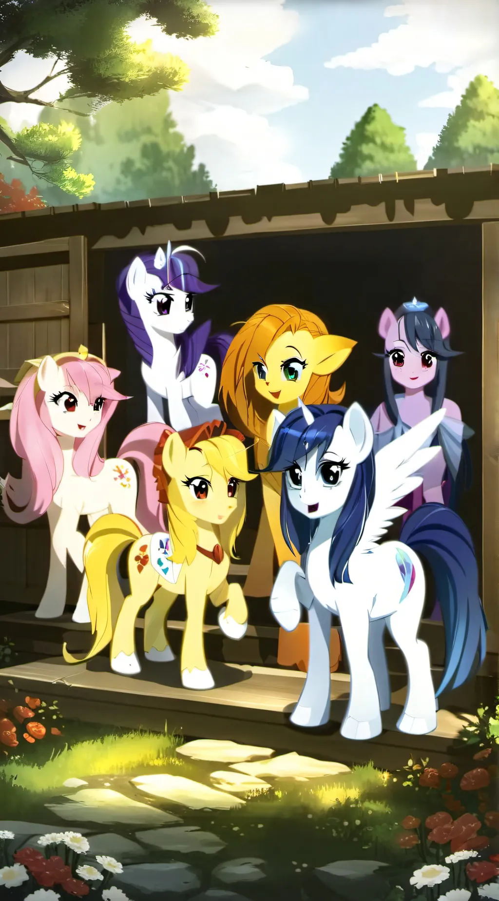 ai character: Mlp AU background