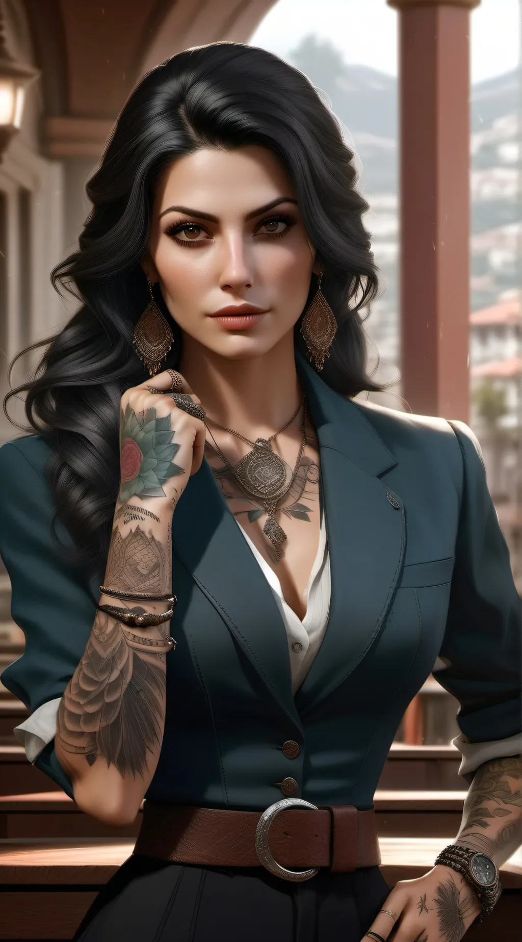 ai character: her name is amara background