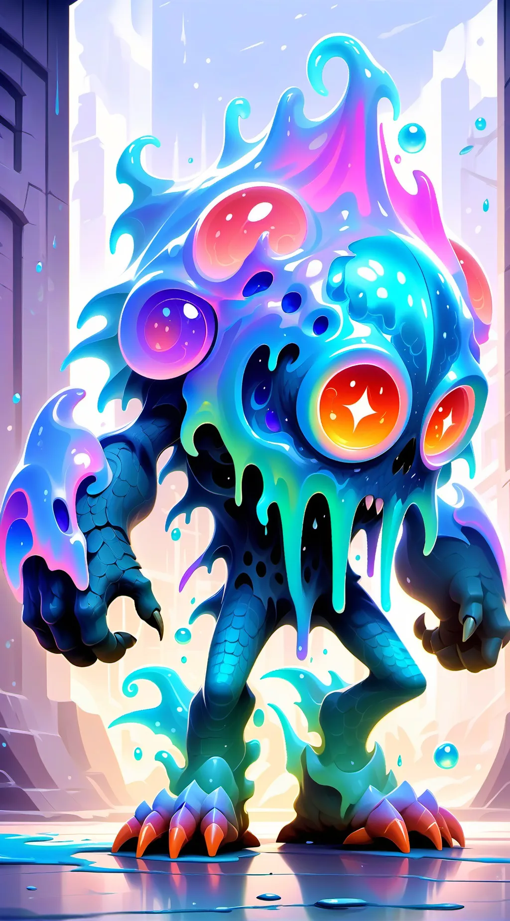 ai character: goo monster background