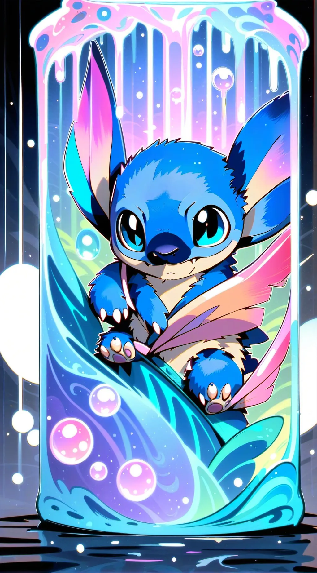 ai character: Stitch background