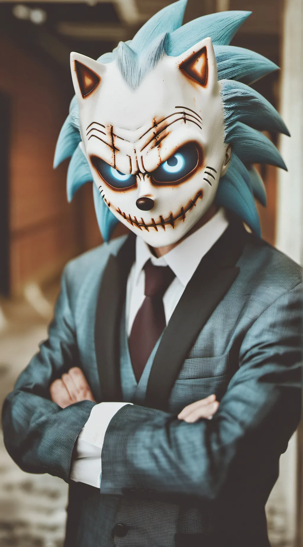 ai character: Sonic Halloween background