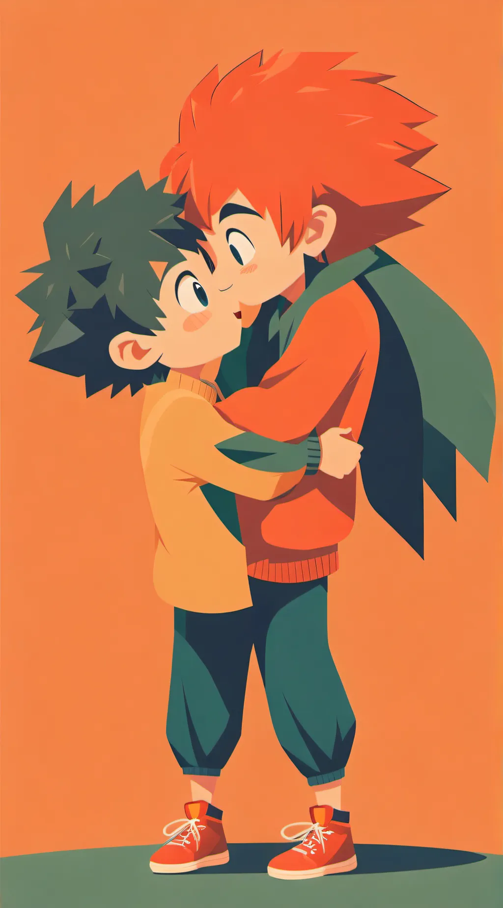 ai character: deku kissing u background