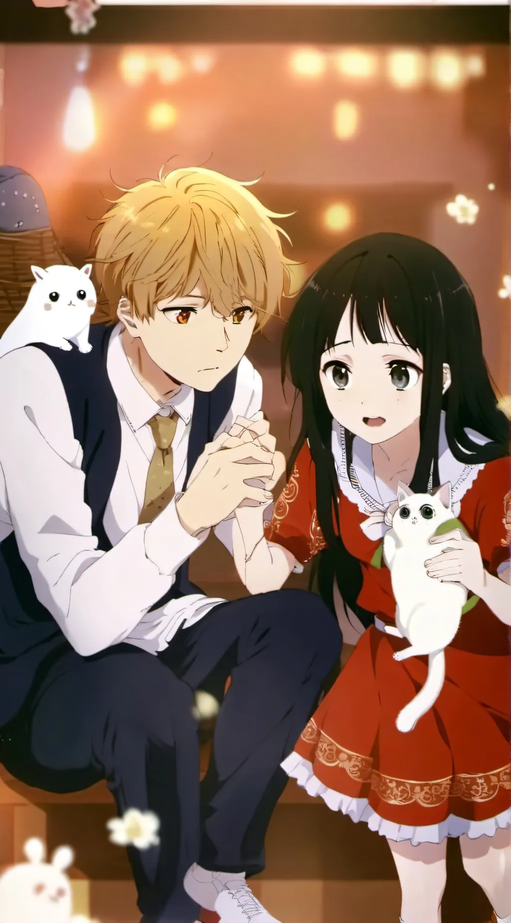ai character: Bakugo and Mina background