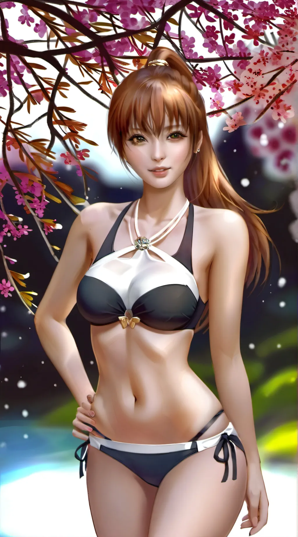ai character: Kasumi (DOA)  background