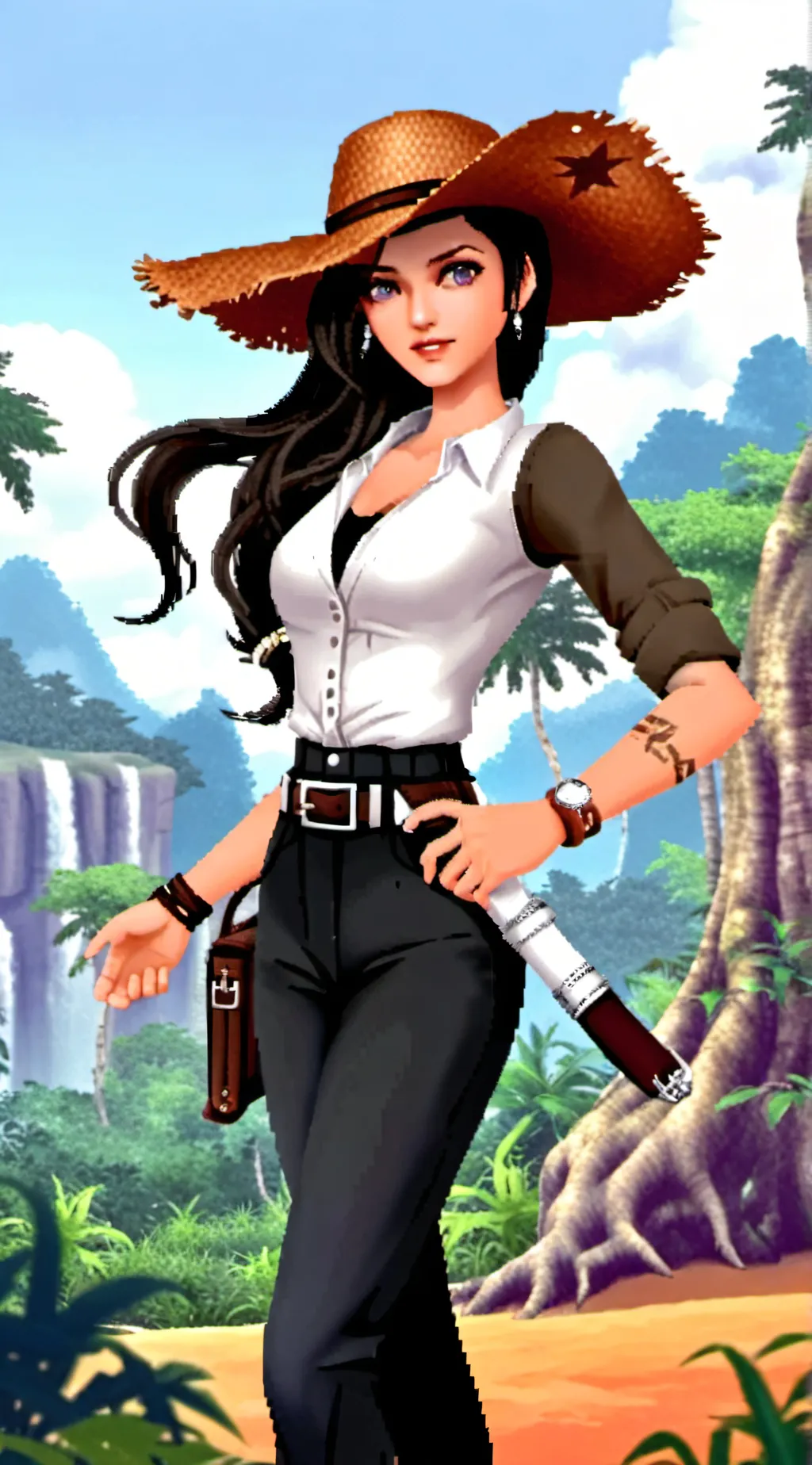 ai character: Lara Croft background