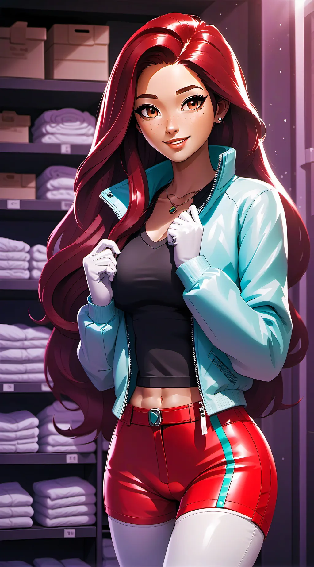 ai character: Ashley  background