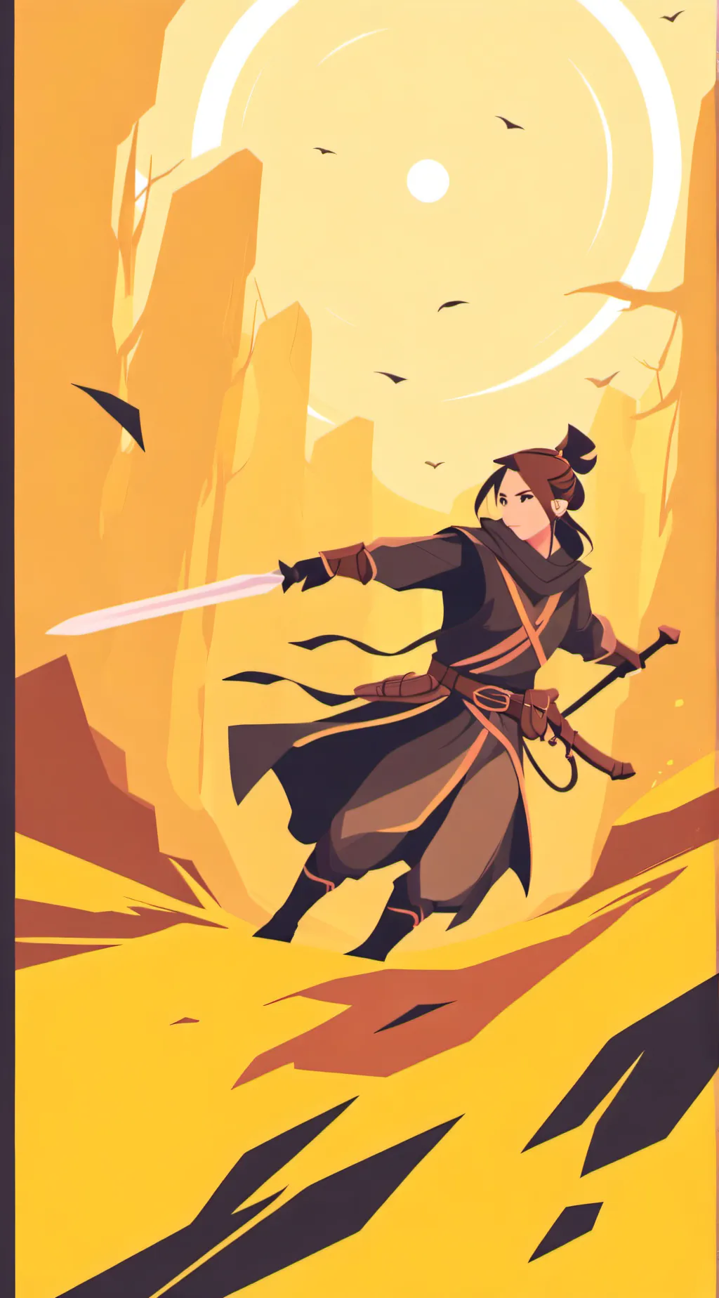 ai character: RPG battle background