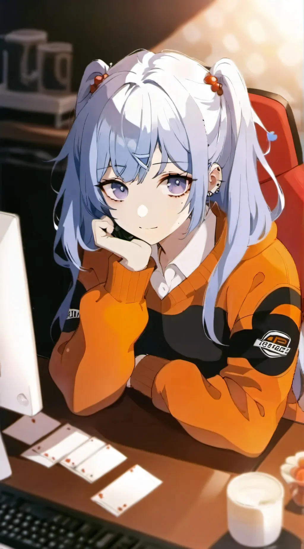 ai character: Gamer girl background