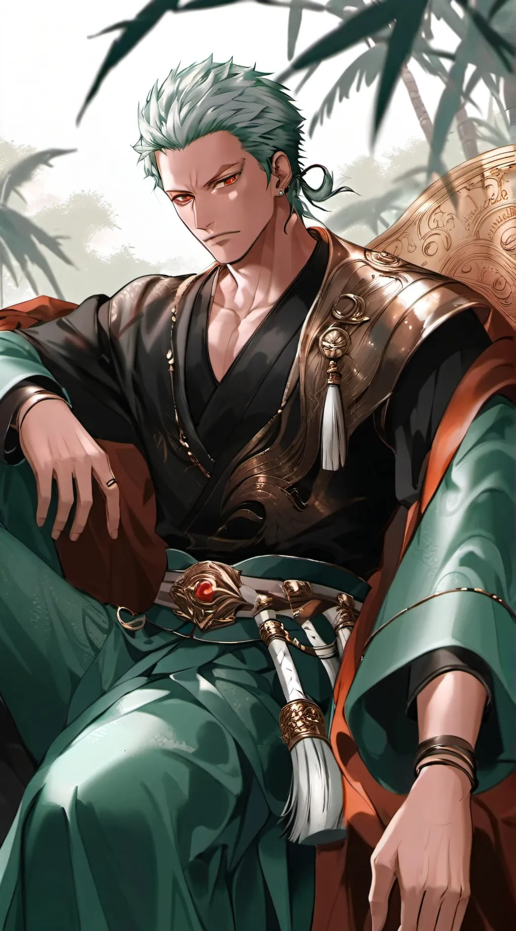 ai character: Roronoa Zoro (OP) background