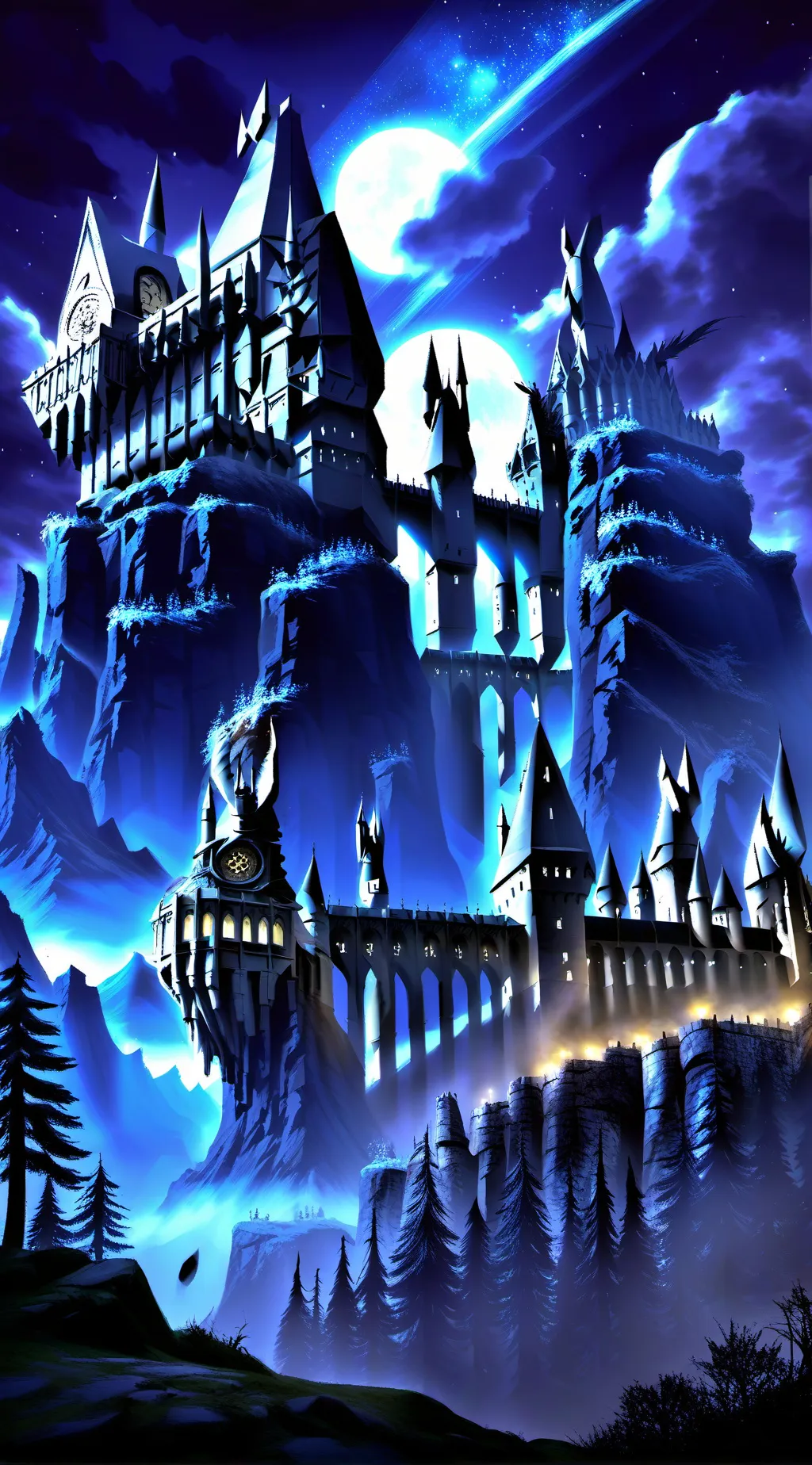 ai character: Hogwarts Ghost background
