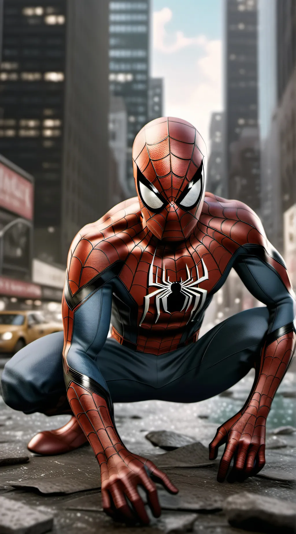ai character: spider-man  background