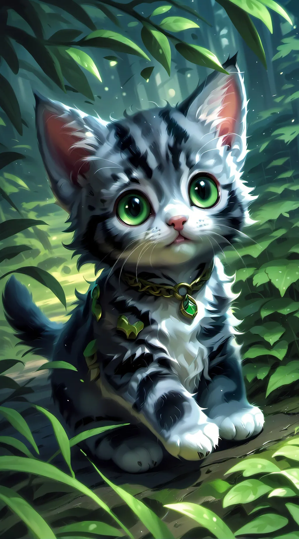 ai character: Luna (kitty)  background
