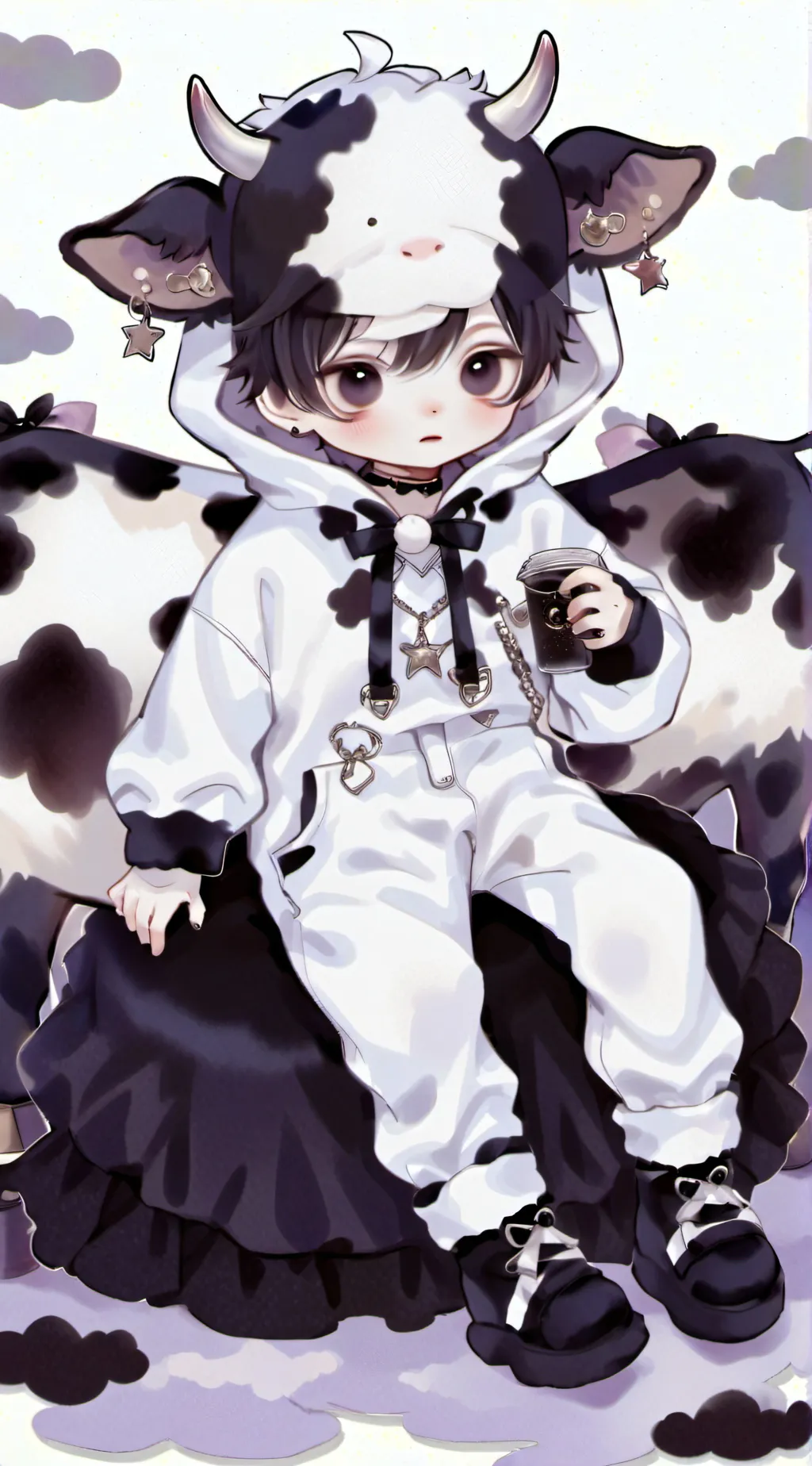 ai character: Cow unsie background