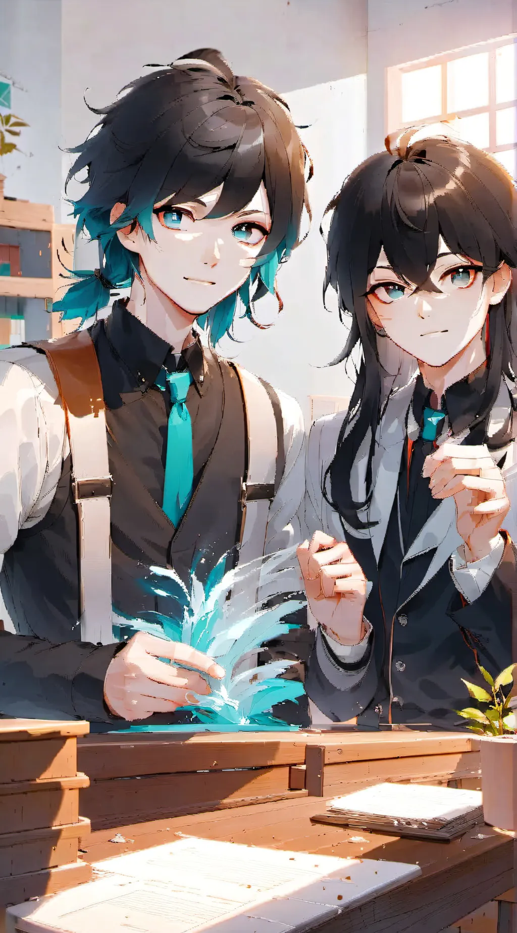 ai character: Muichiro&Yuichiro background