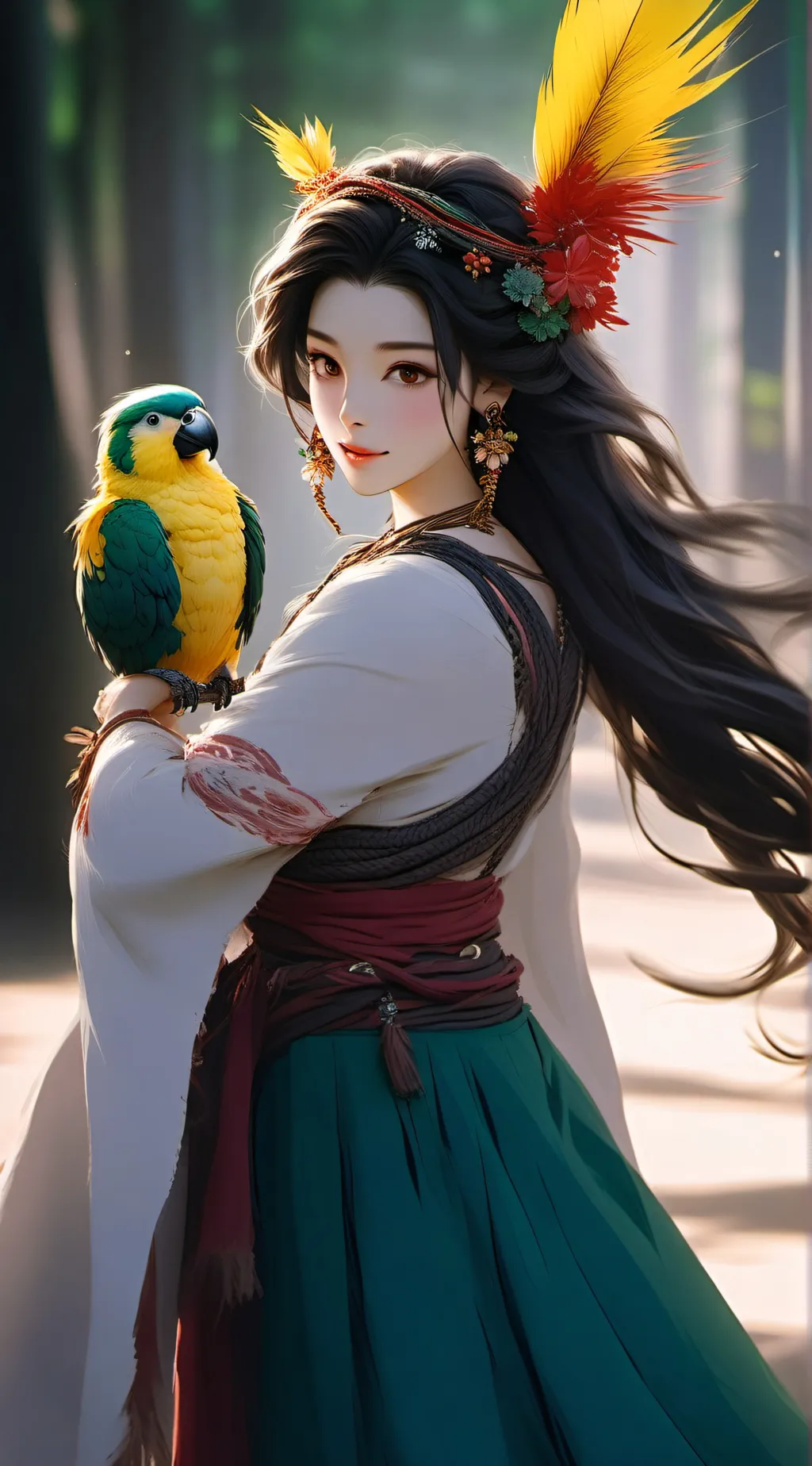 ai character: Zinnia background