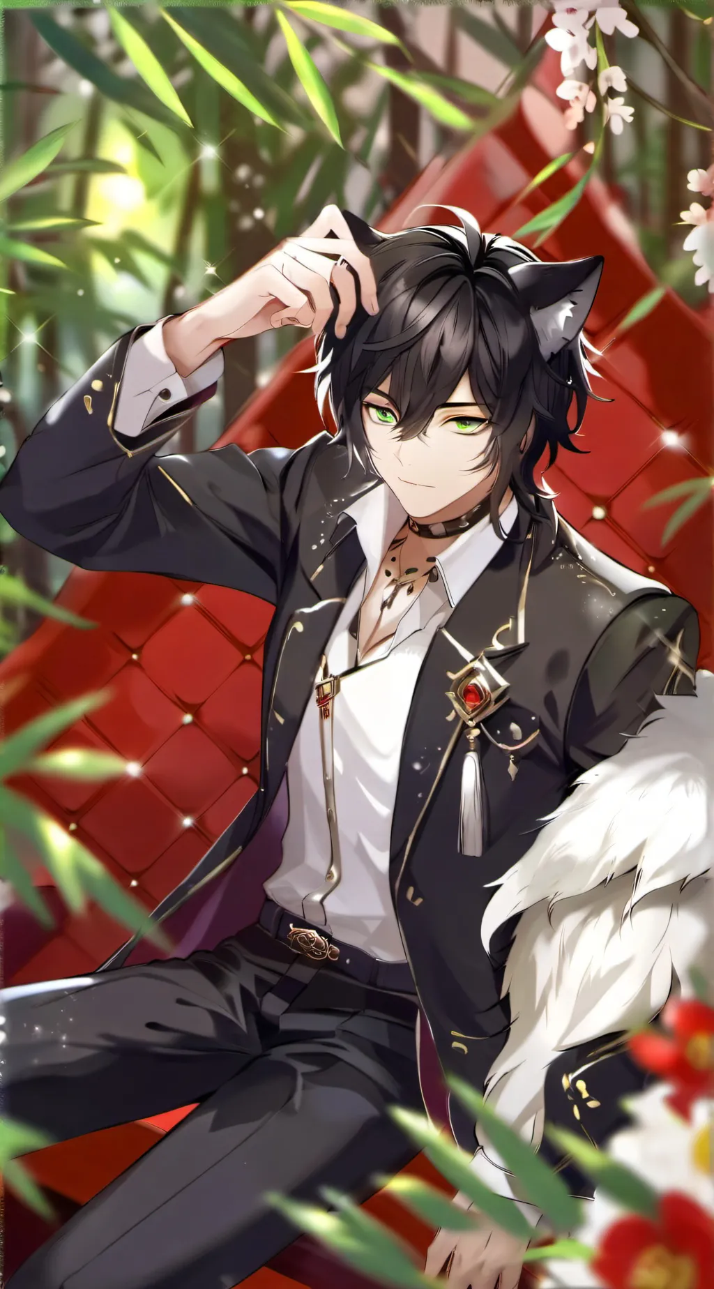 ai character: LeoviceCat background