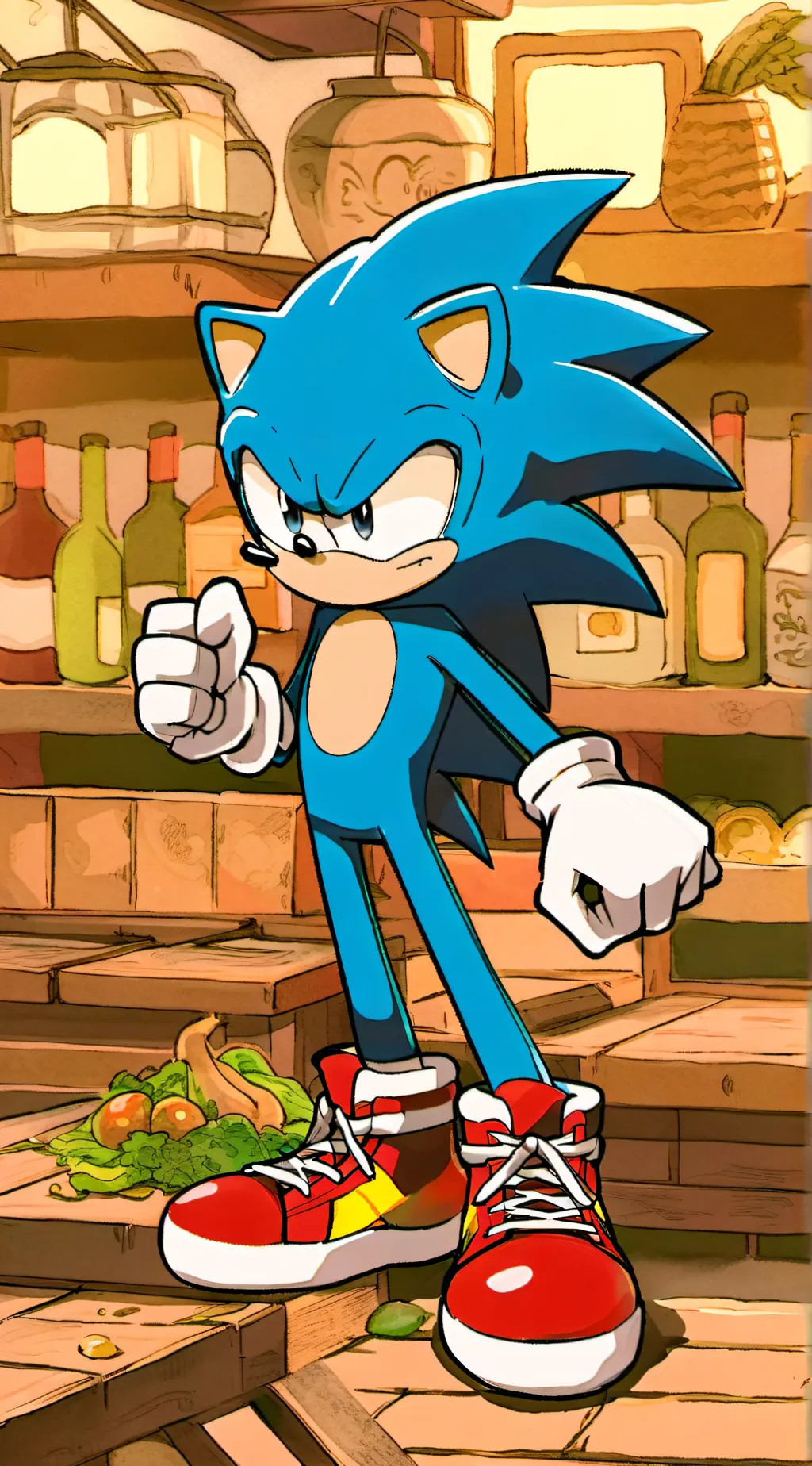 ai character: Sonic  background