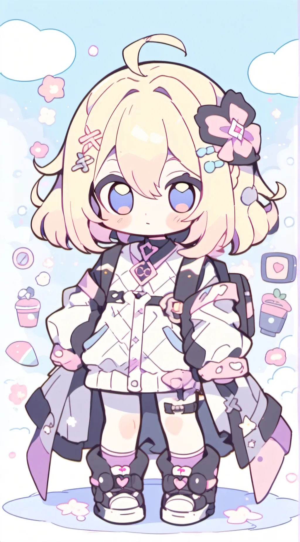 ai character: ruby XD  background