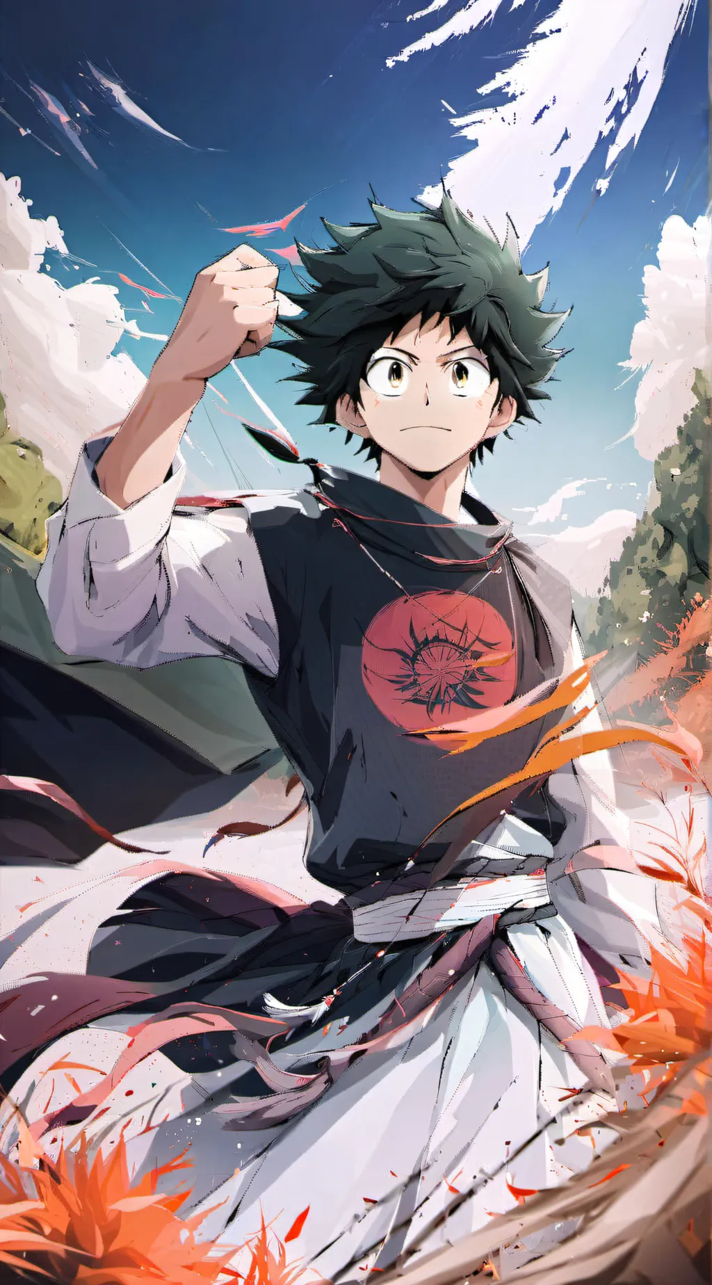 ai character: izuku midoriya  background