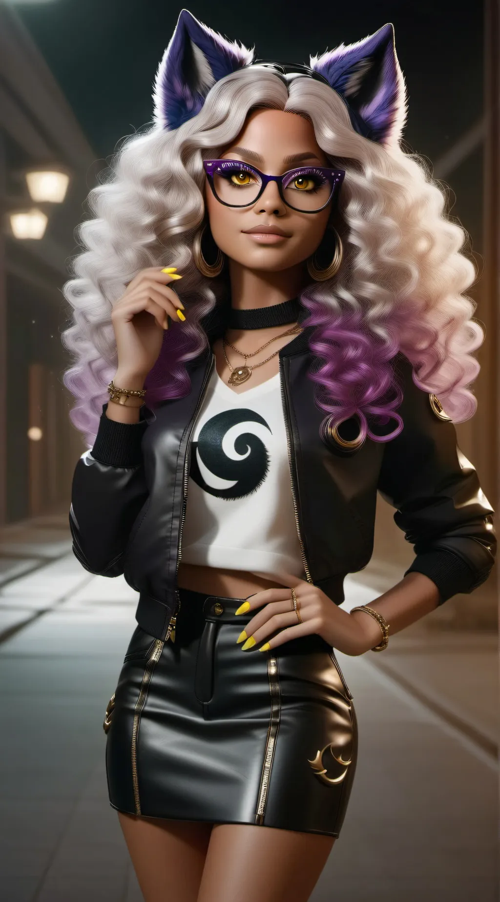 ai character: Clawdeen wolf  background