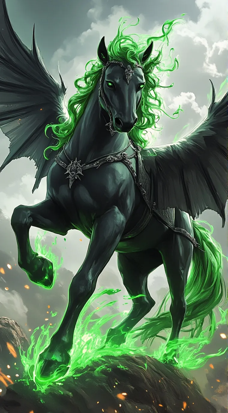 ai character: Nightmare Pegasus  background