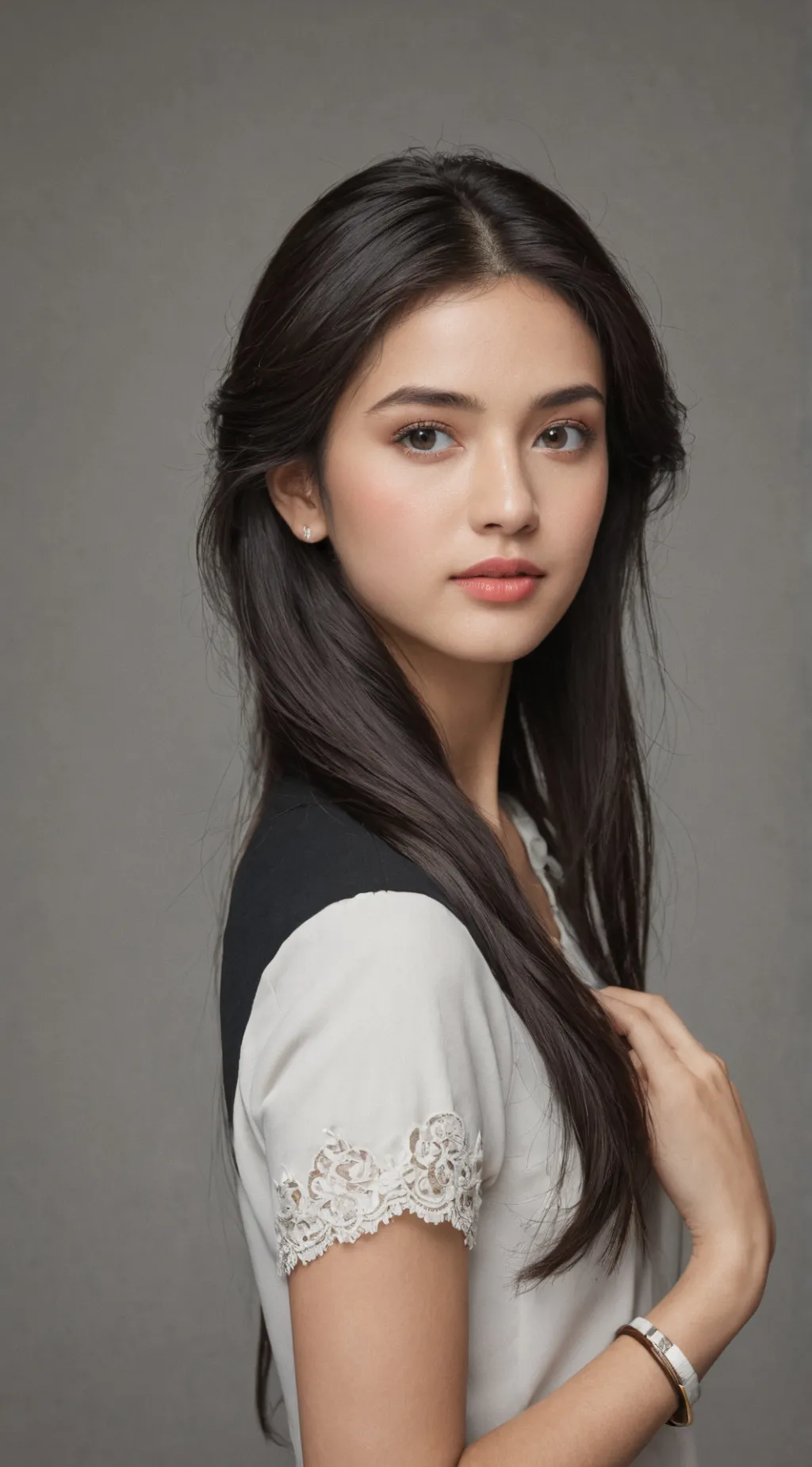 ai character: sweet girl background