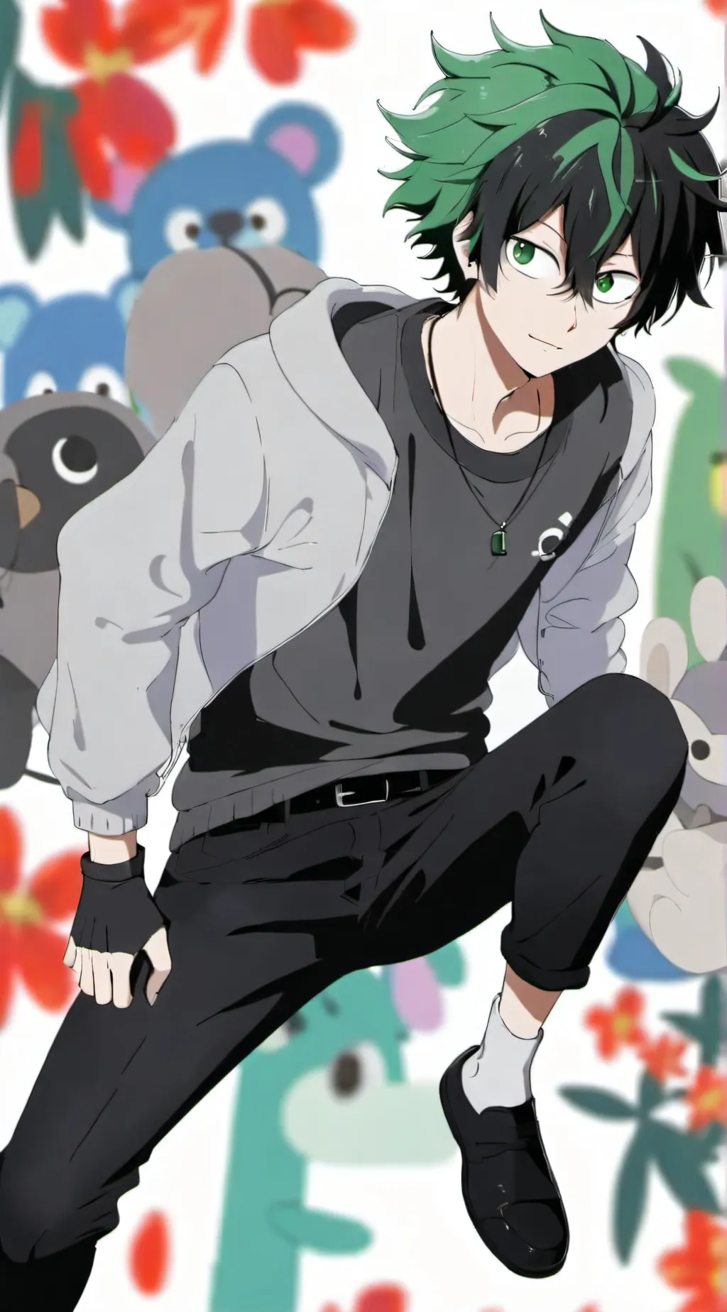ai character: deku✌️ background
