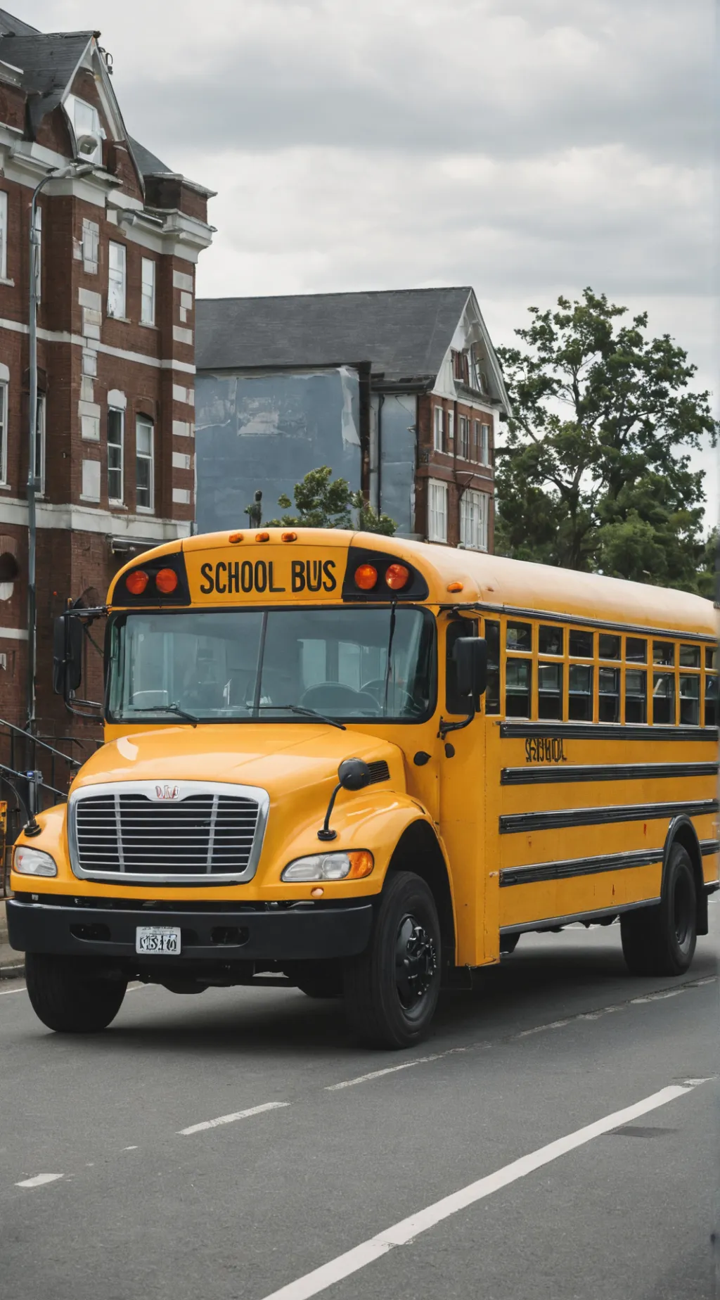 ai character: School Bus background