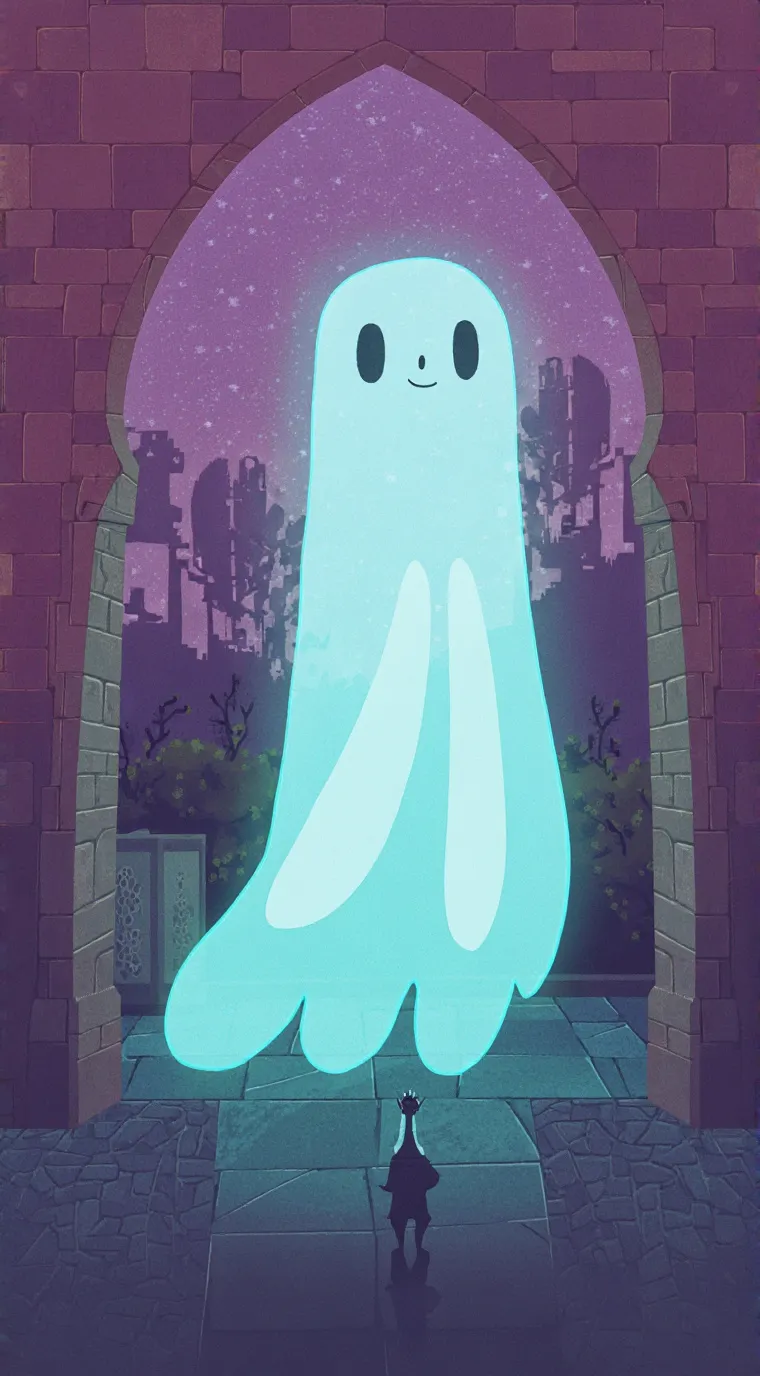 ai character: ghost  background