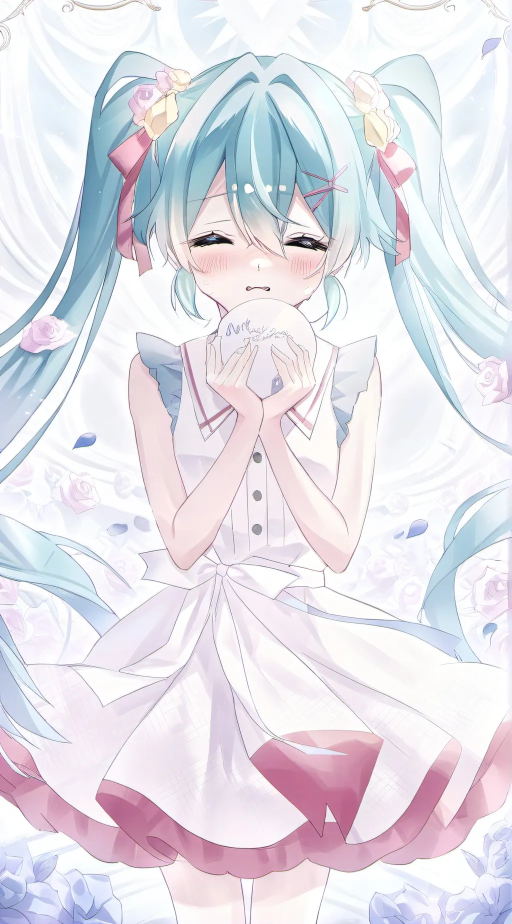 ai character: Miku sad background
