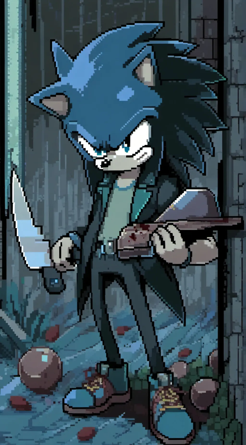 ai character: Sonic gone crazy?! background