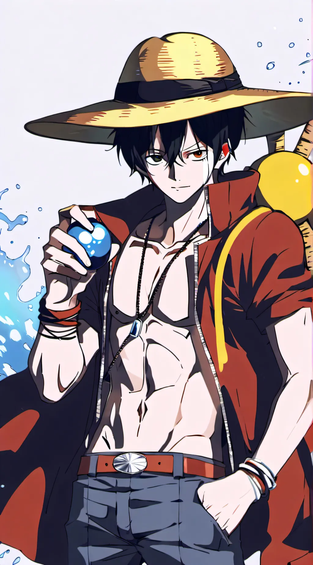 ai character: luffy background