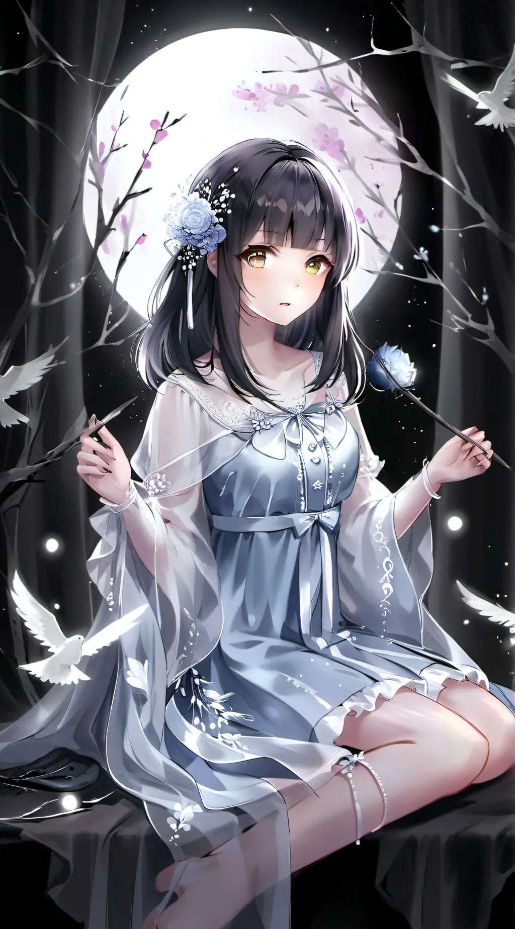 ai character: 🌑Lily🌸 background