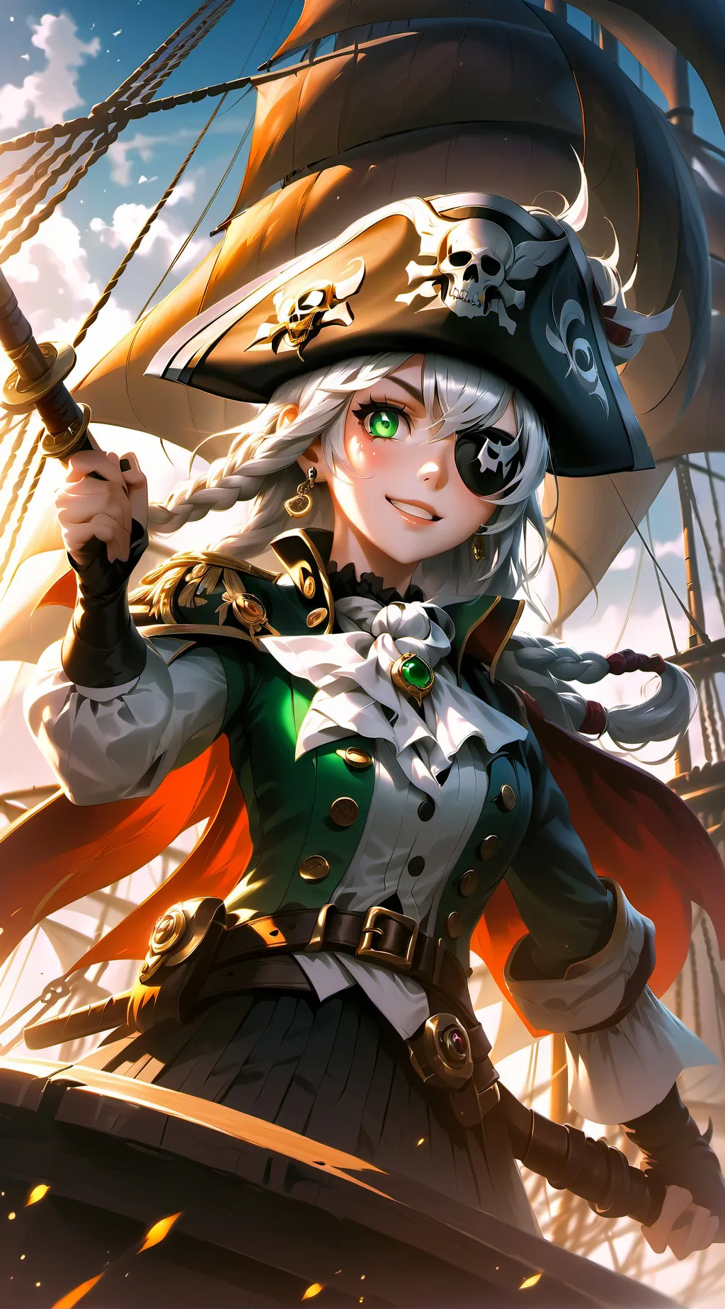 ai character: snow background