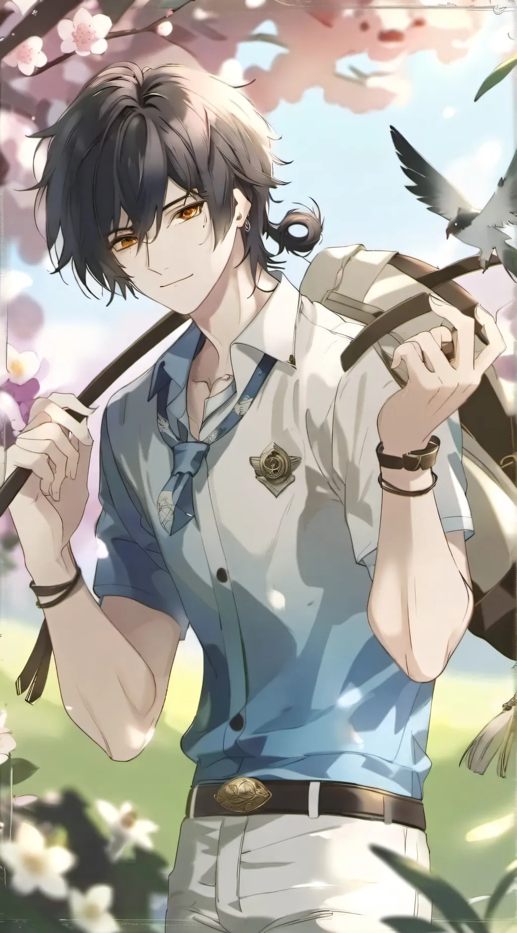 ai character: Hi background