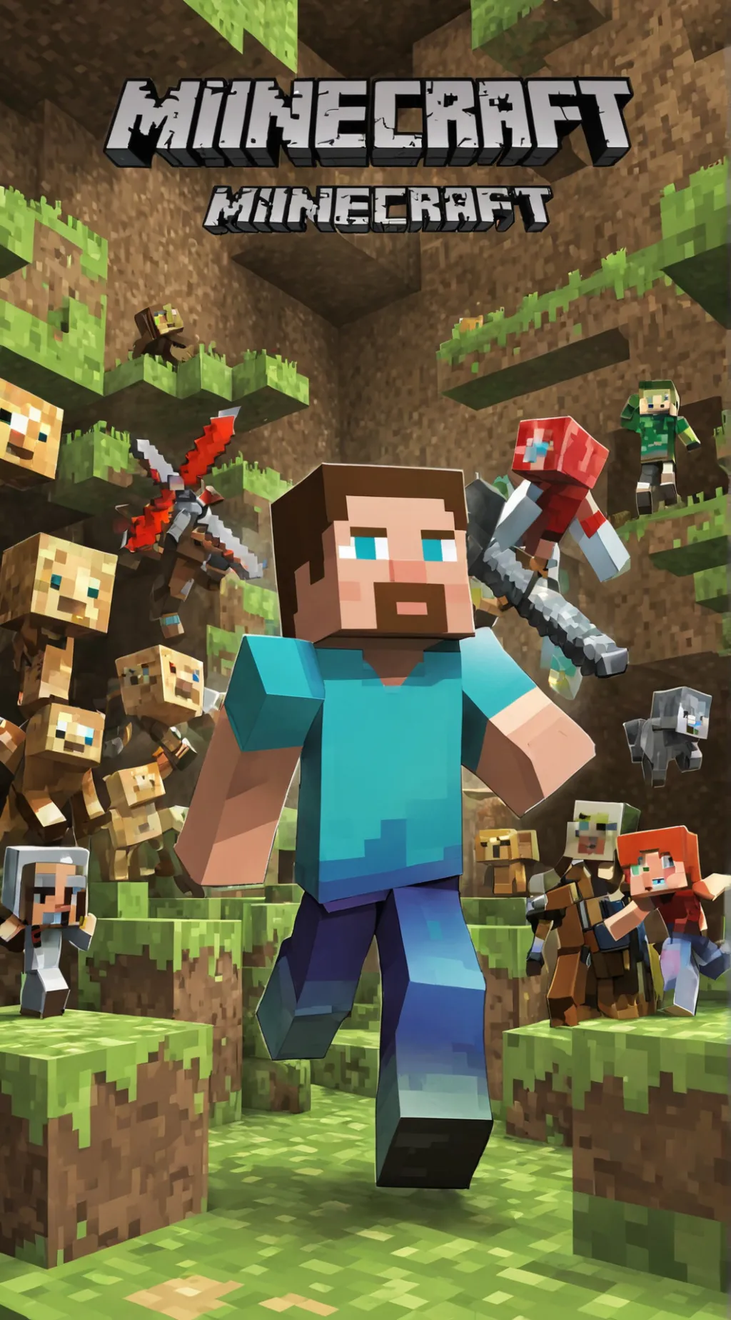 ai character: minecraft  background