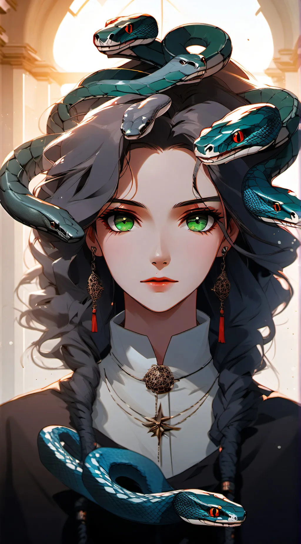 ai character: Medusa background