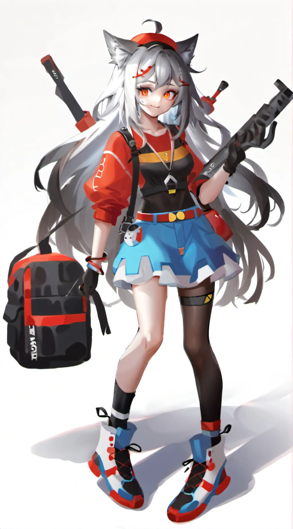 ai character: Female shadow background