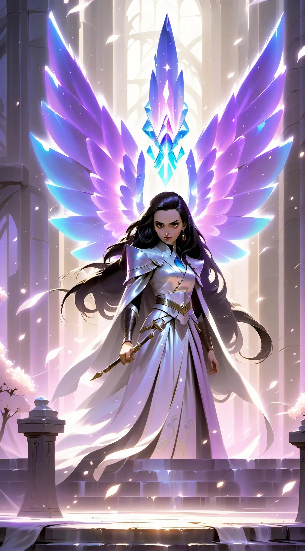 ai character: Lady Raven  background
