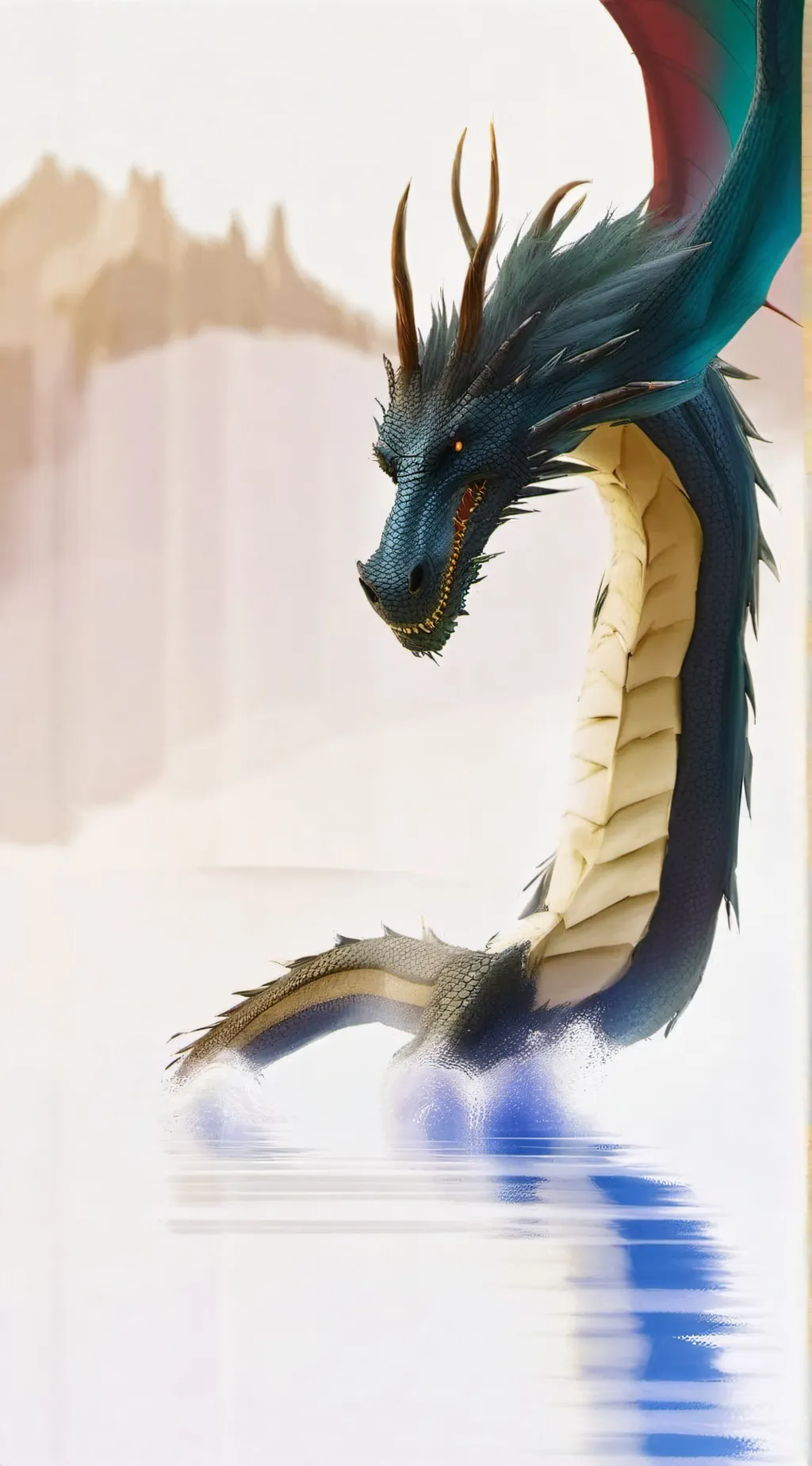 ai character: Chinese dragon background