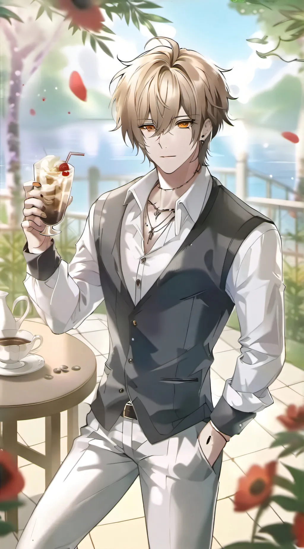 ai character: Manu  background