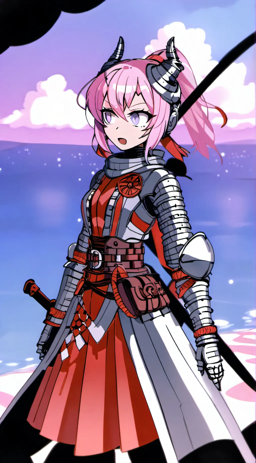 ai character: Rusty rose background