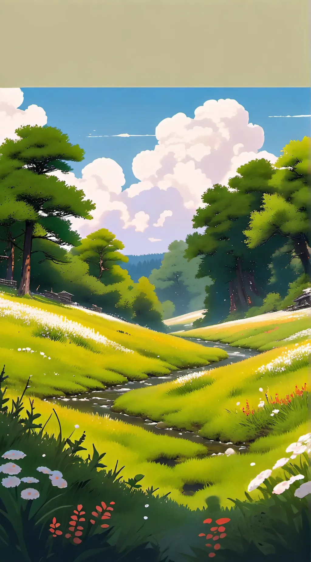 ai character: Grass background