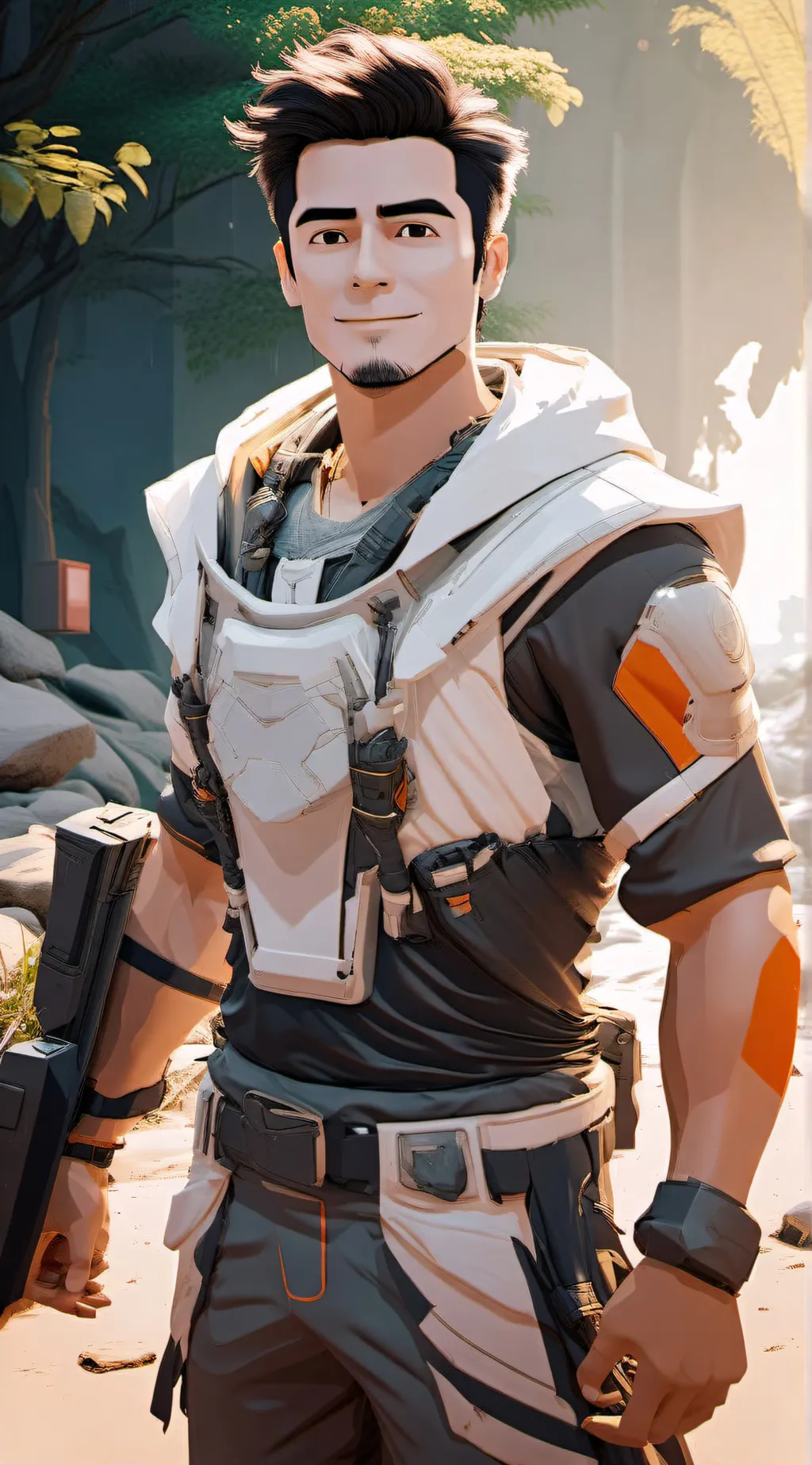 ai character: GunMan background