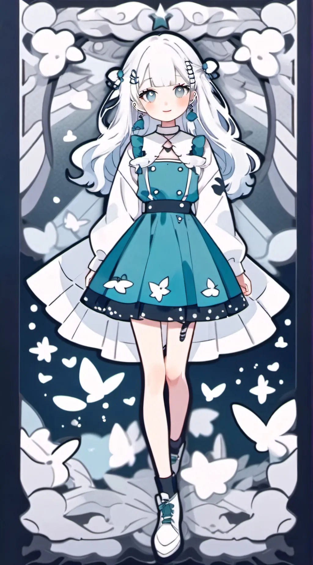 ai character: goddess of light background