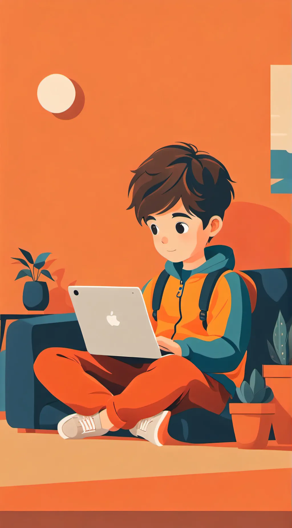 ai character: ipad kid background
