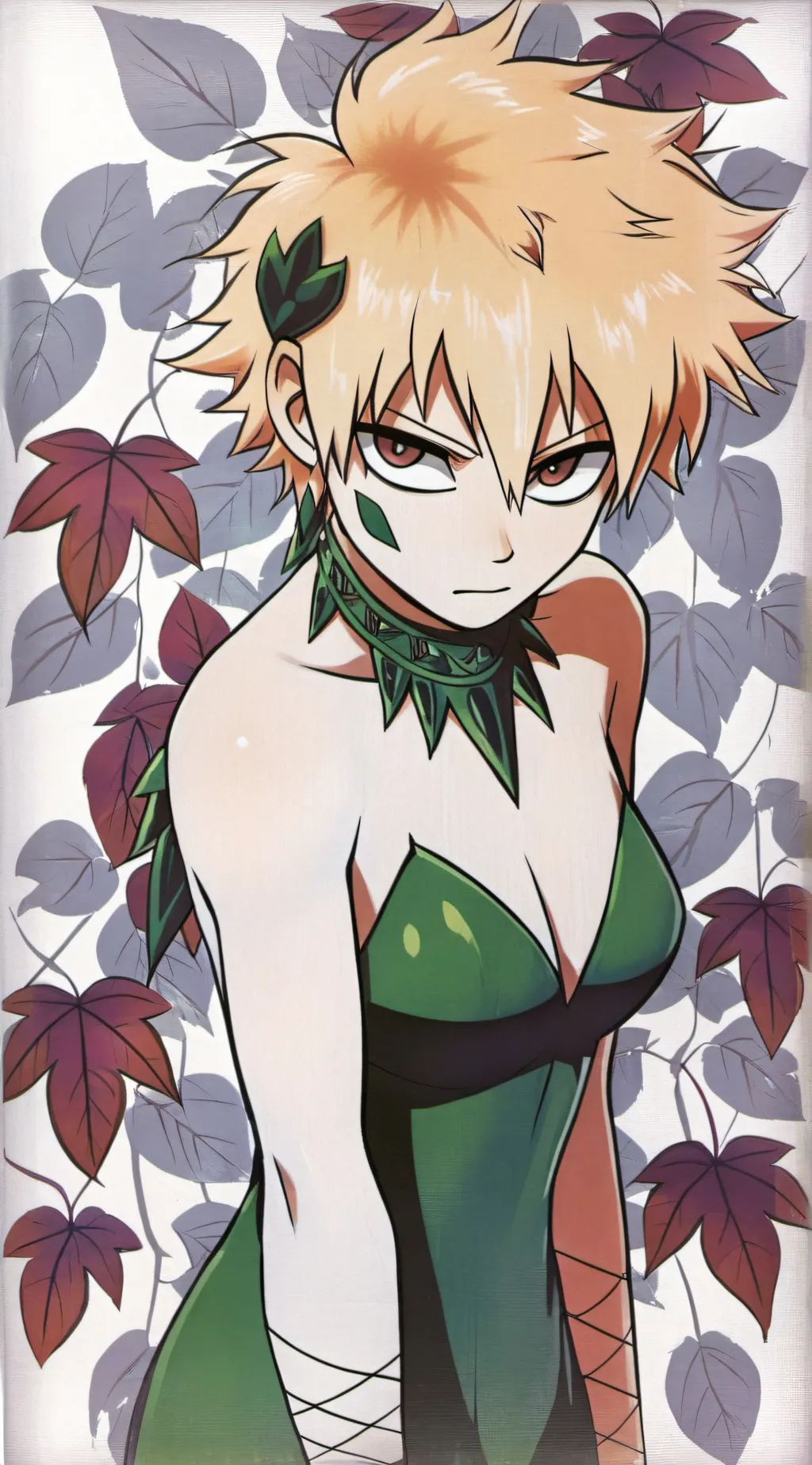 ai character: bakugo as posion i background