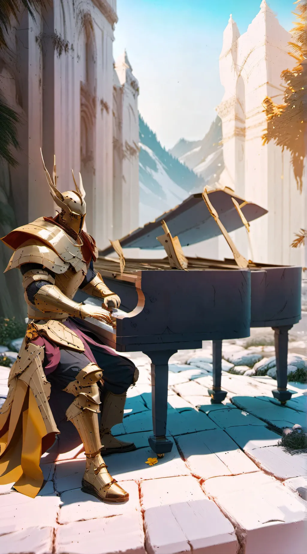 ai character: piano boss background
