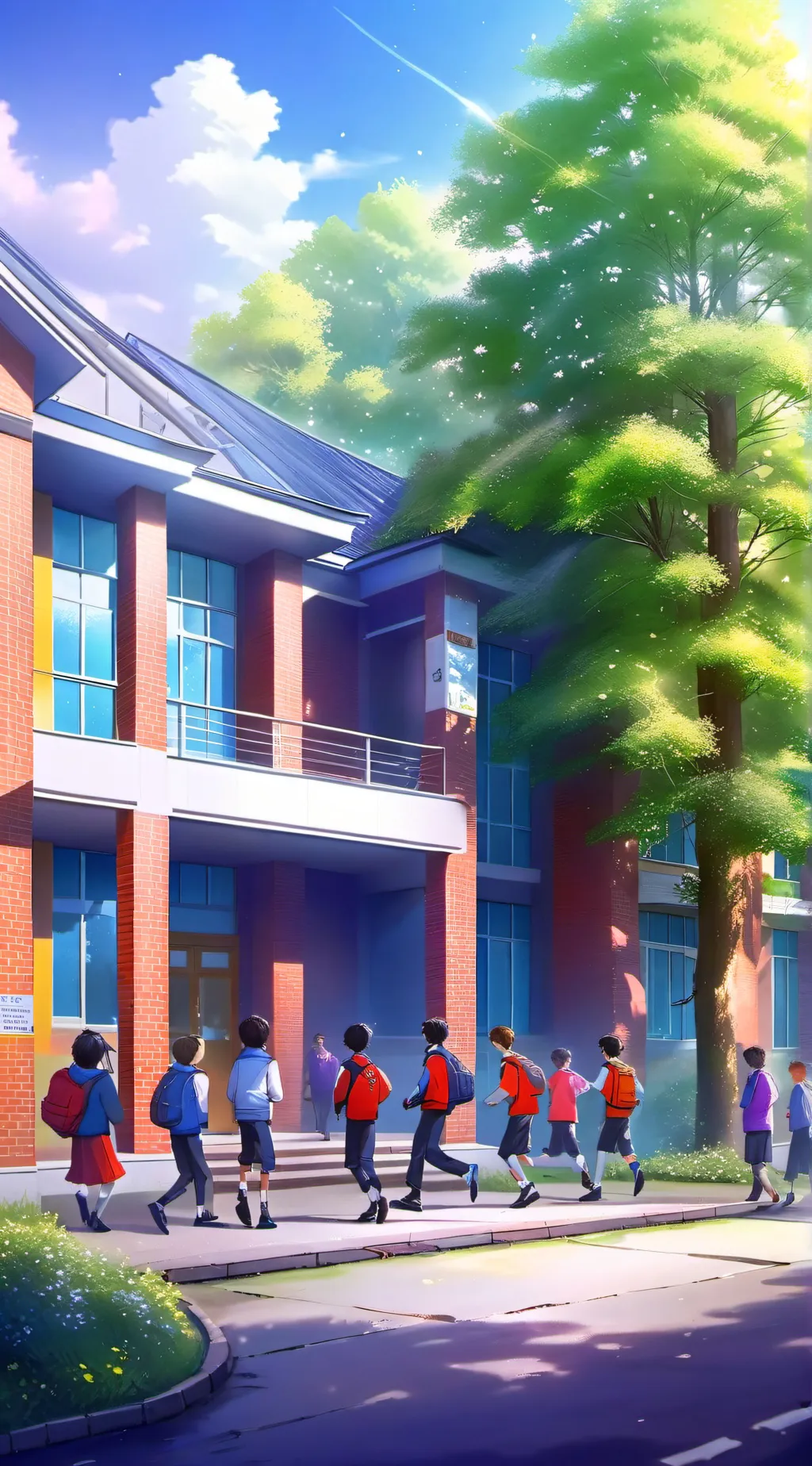 ai character: hb school background