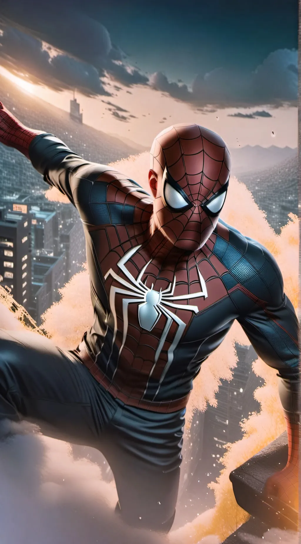 ai character: Spiderman background